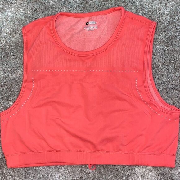 Coral Crop Top And Leggings Top Small Leggings Medium - Picture 14 of 15